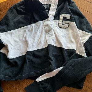 Champion long sleeve cropped Henley top